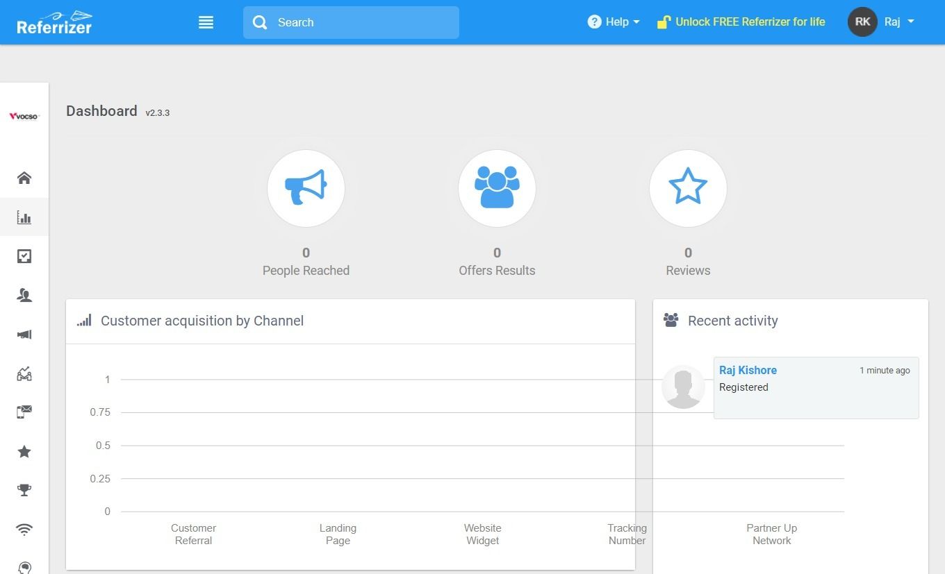 Dashboard - Referrizer Backend