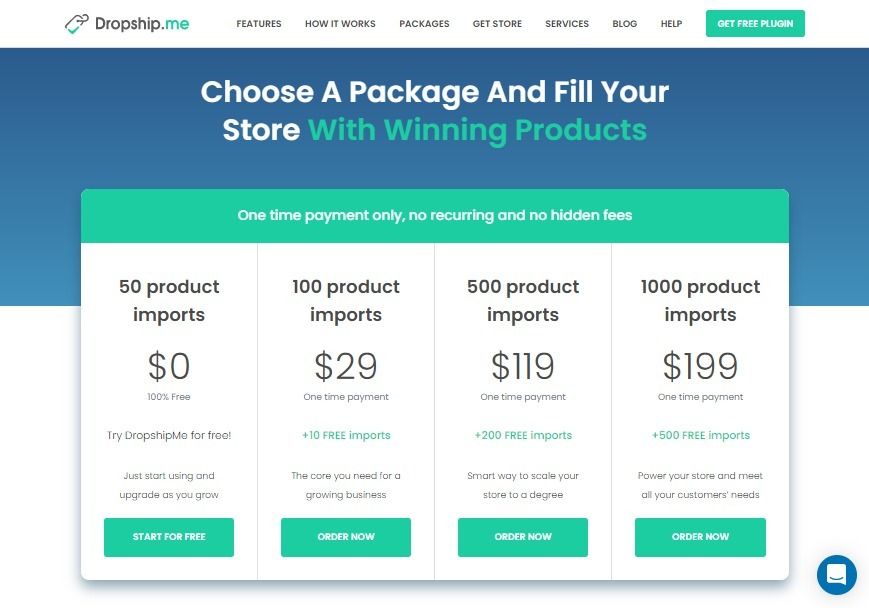 DropshipMe Packages