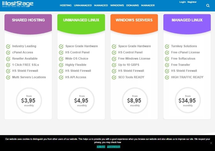 Hoststage service provider