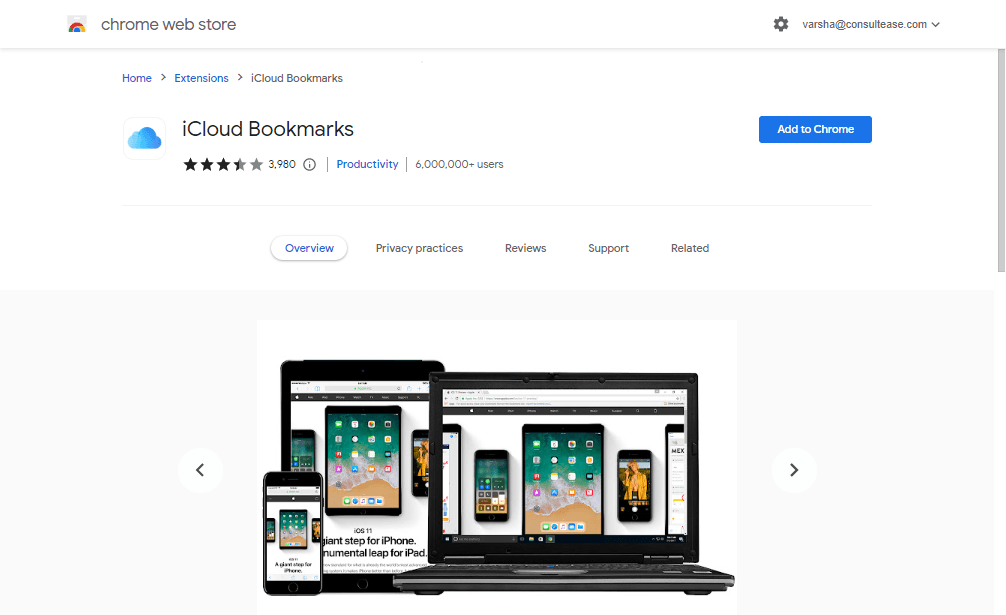 iCloud Bookmarks
