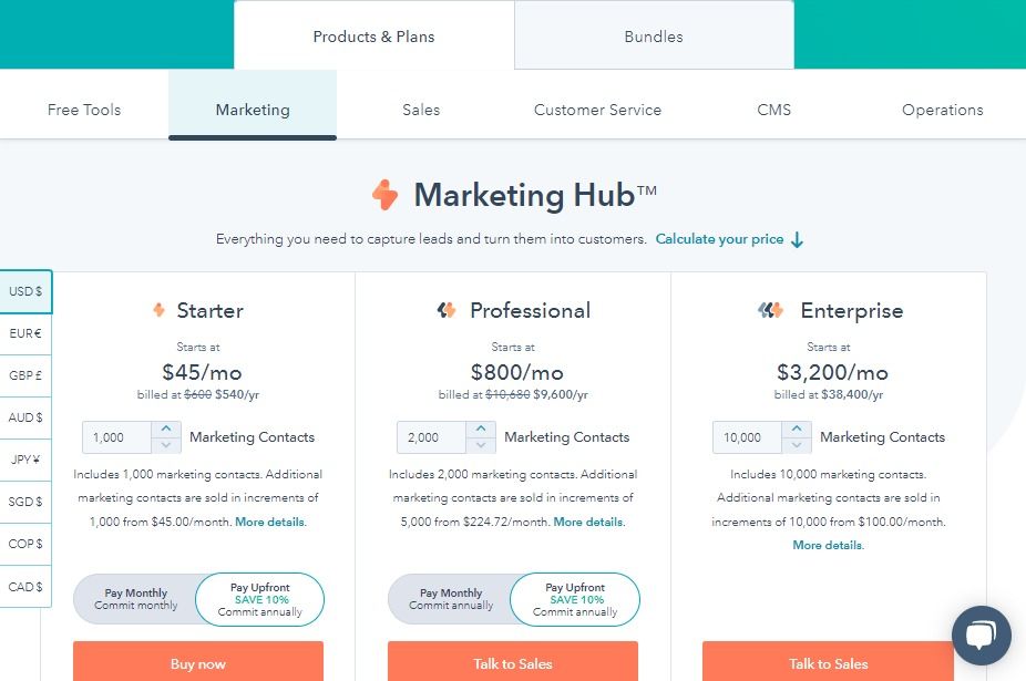 Hubspot Pricing