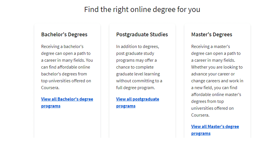 Online Degrees and Postgraduate Studies from Top Universities _ Coursera