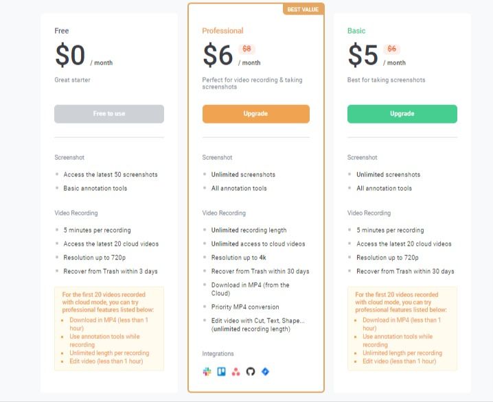 pricing plan