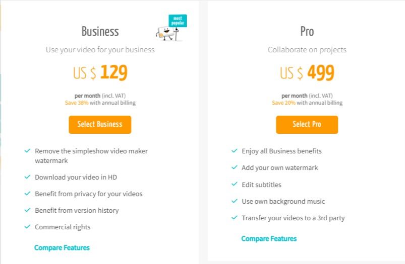 MySimpleShow Pricing