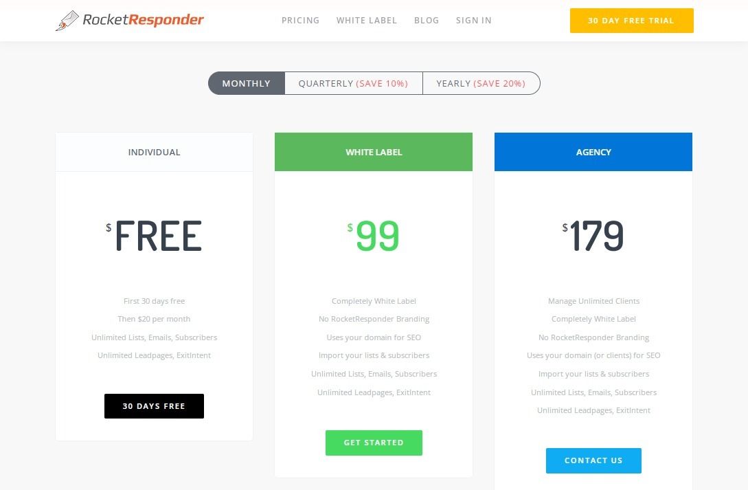 Rocket Responder Pricing
