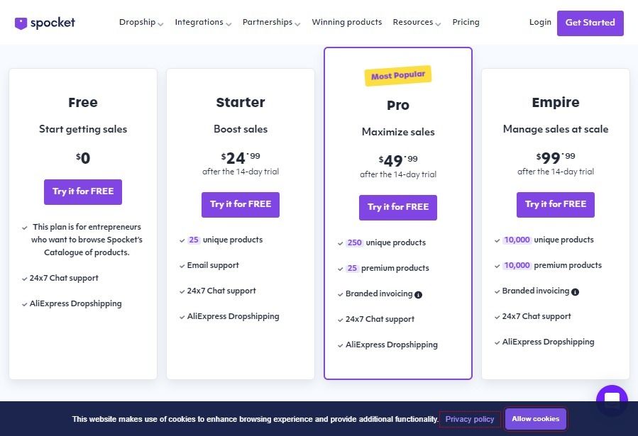 pricing plan