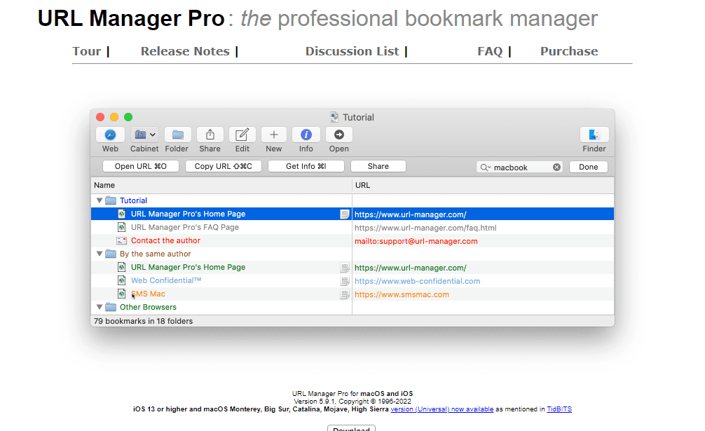 URL Manager Pro