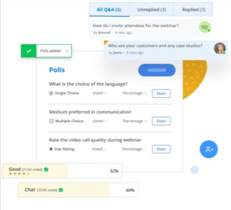 Run polls during webinar
