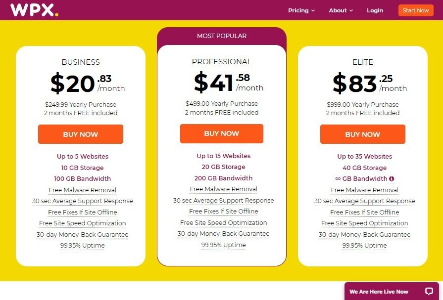 Wpx hosting plans